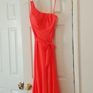 One shoulder prom dress